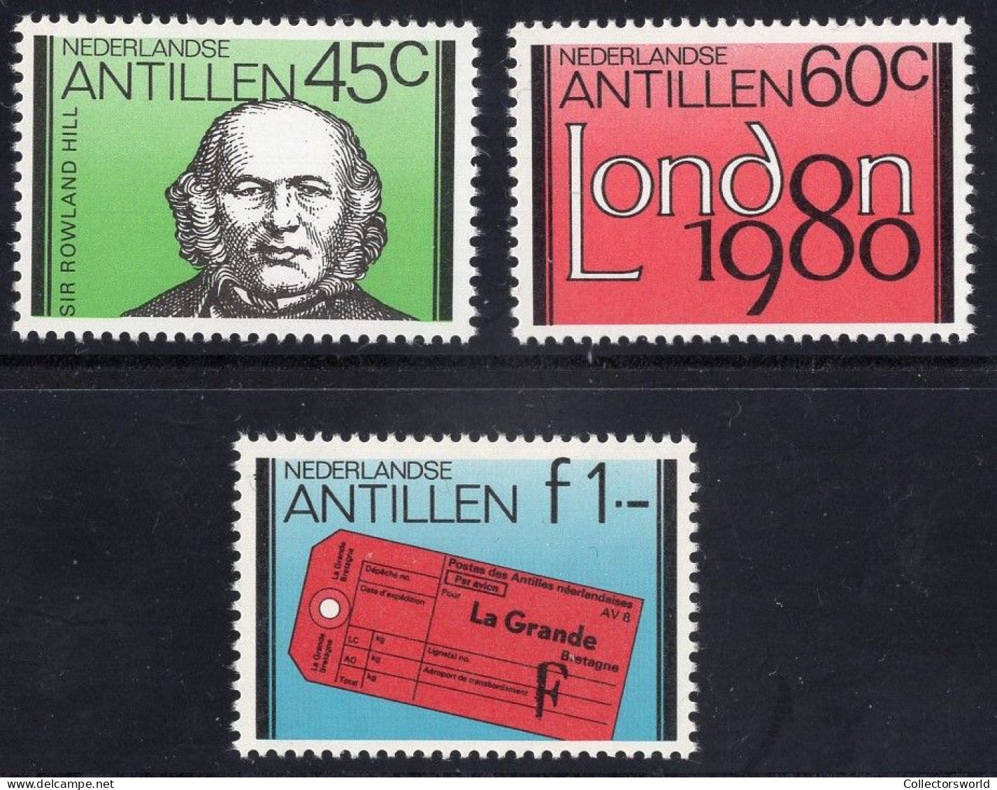 Netherlands Antilles 1980 Serie 3v Stamp Expo London - Sir Rowland Hill MNH - West Indies