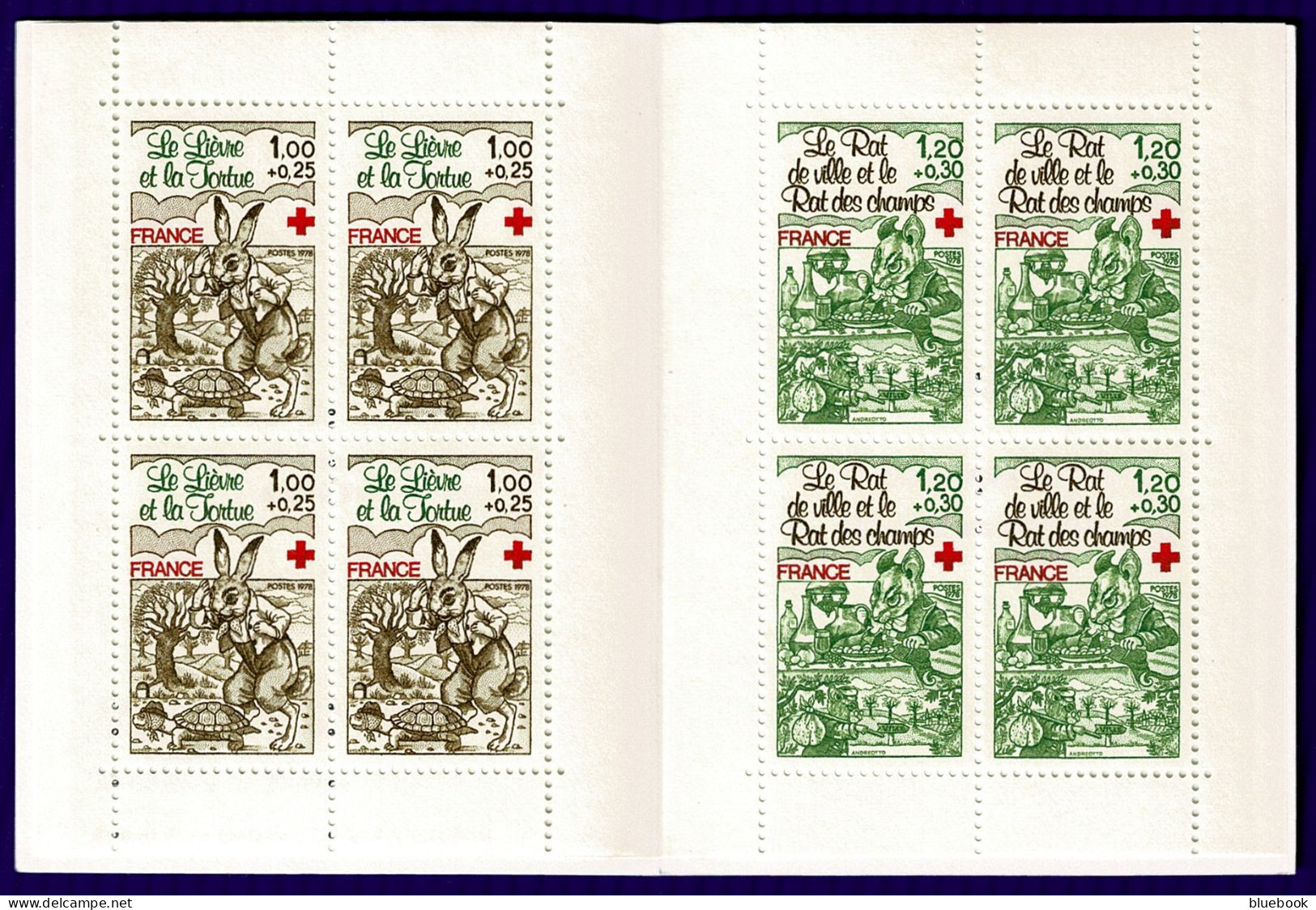 Ref 1645 - France 1978 - Red Cross Booklet SG 2286/2287 - Croix Rouge