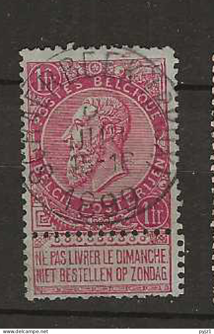 1893 USED Belgium Mi 58 - 1893-1900 Schmaler Bart