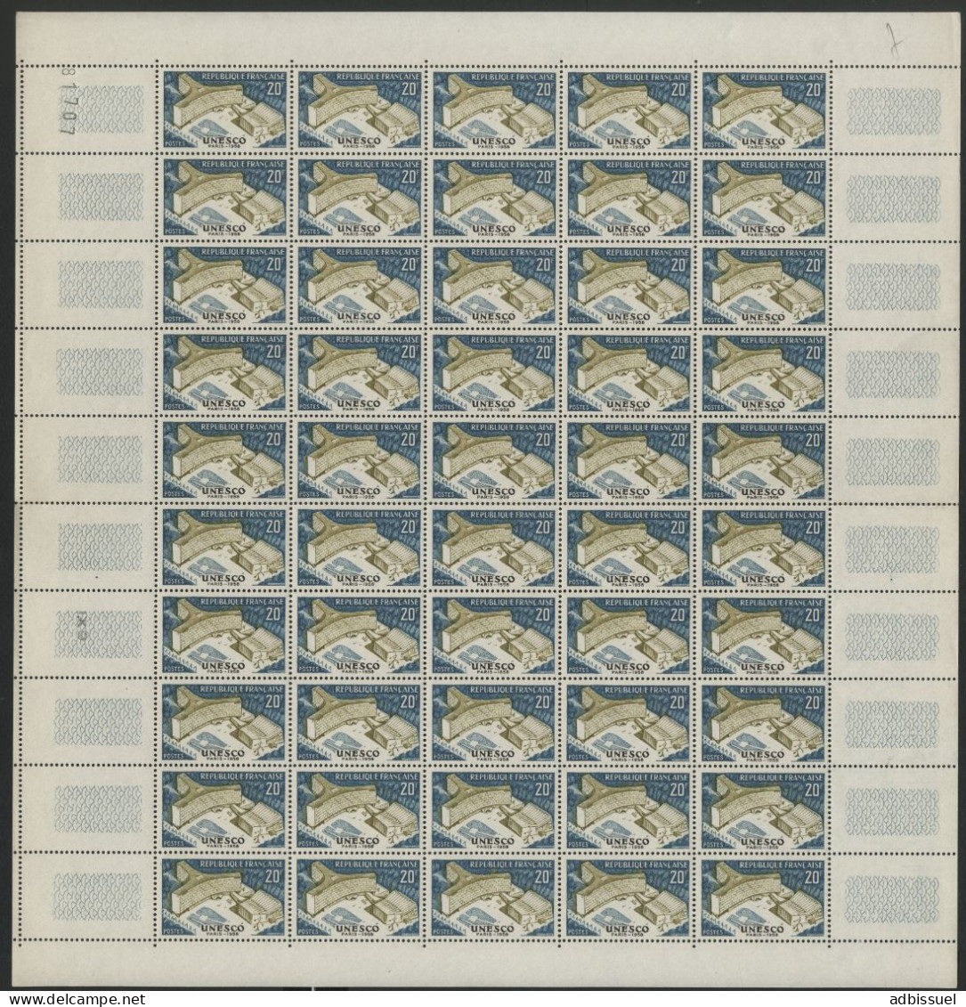 N° 1177 + 1178 UNESCO 2 Feuilles Complètes De 50 Ex. Neufs ** Cote 115 € Vendus 10 % De La Cote - Volledige Vellen