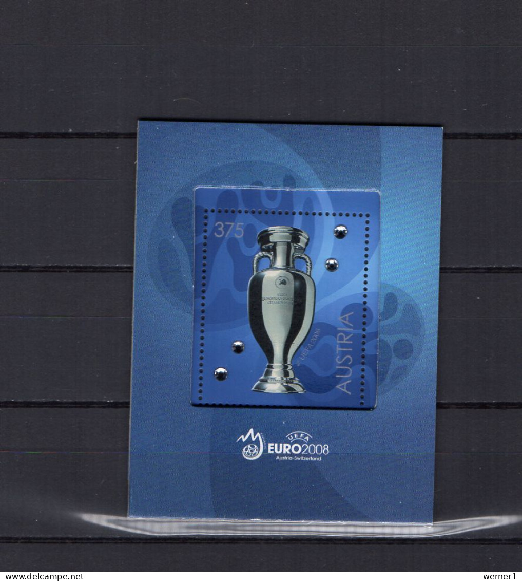 Austria 2008 Football Soccer European Championship S/s With Swarovski Crystals MNH - UEFA European Championship