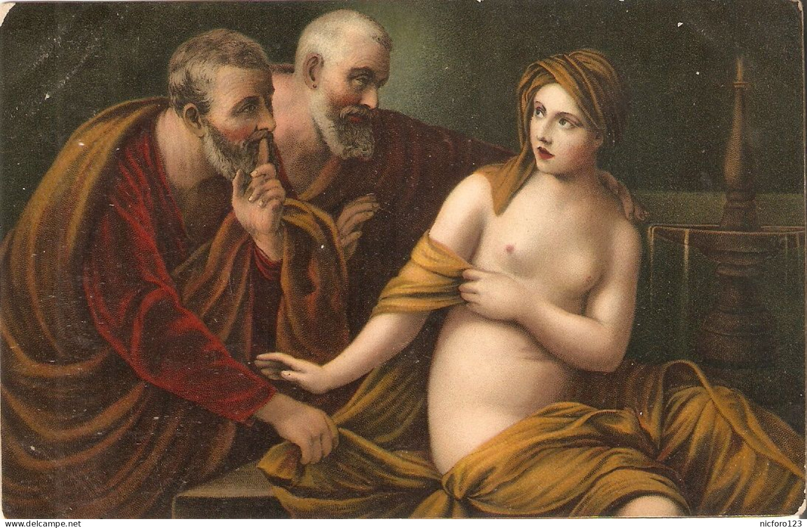 "Guido Reni. La Casta Susanna". Fine Art, Painting, Stengel Postcard # 29861 - Paintings