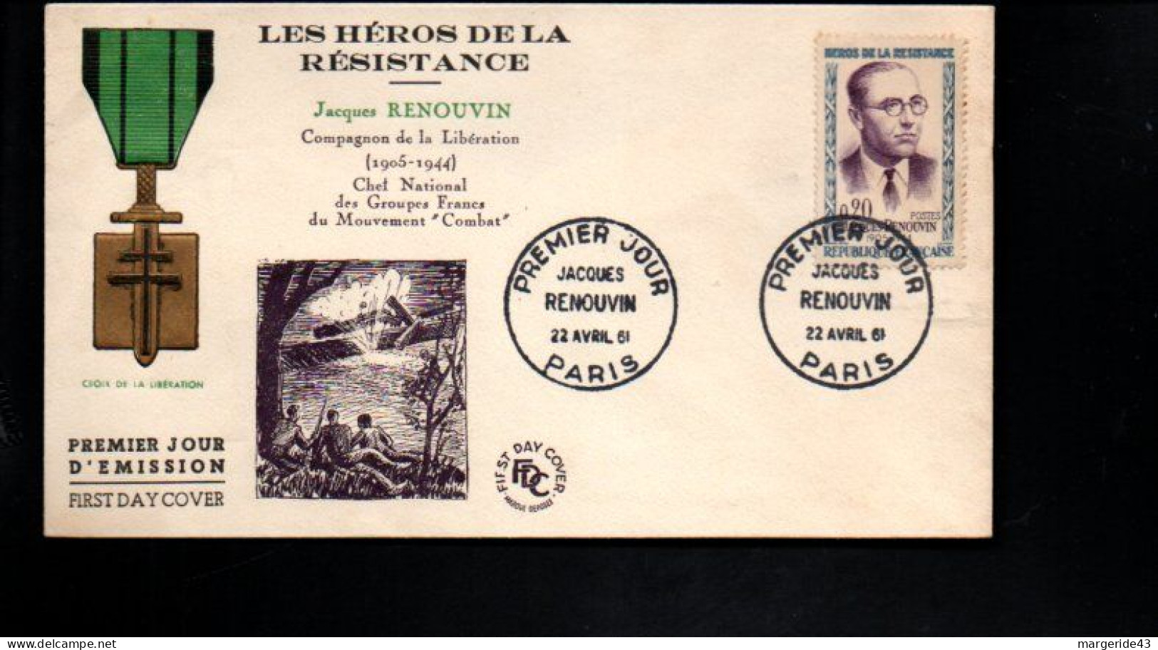 FDC 1961 JACQUES RENOUVIN - 1960-1969