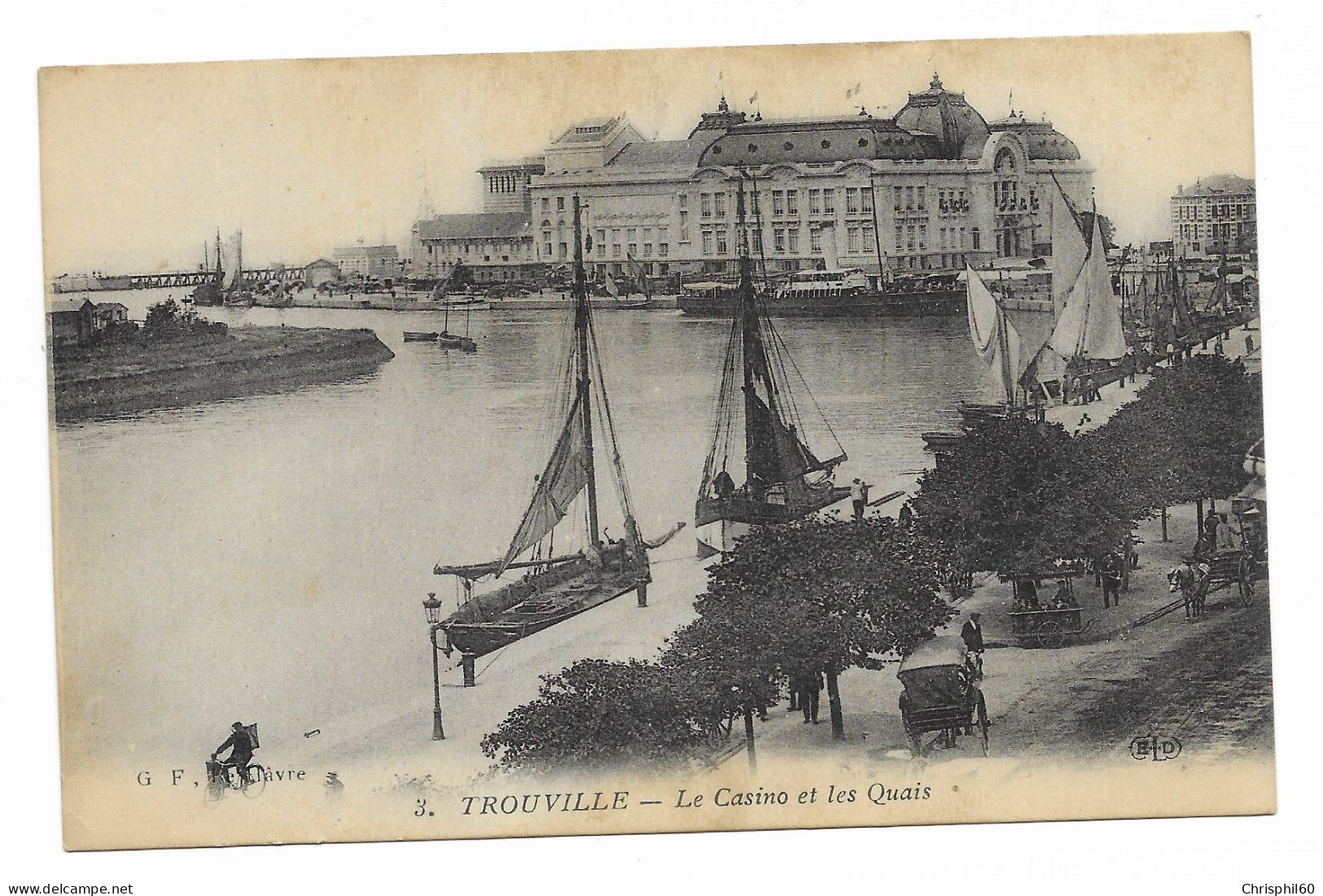 CPA - TROUVILLE - Le Casino Et Les Quais - Edit. G.F. - N° 3 - Animé - - Trouville