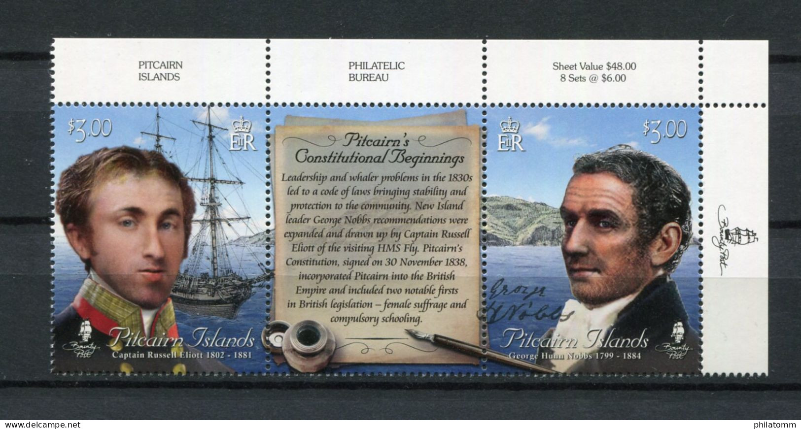 Pitcairn - Mi.Nr. 1024 / 1025 - "Verfassung Von Pitcairn" ** / MNH (aus Dem Jahr 2018) - Pitcairninsel