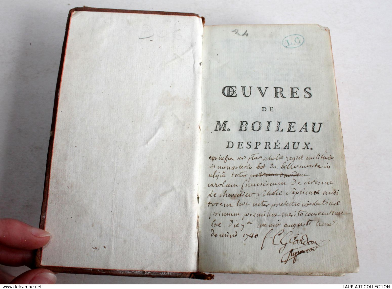 OEUVRES DE M. BOILEAU DESPREAUX 1775 - ANCIEN LIVRE DE LITTERATURE XVIIIe SIECLE (2204.5) - 1701-1800