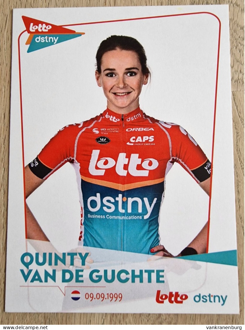 Card Quinty Van De Guchte - Team Lotto-Dstny - 2024 - Women - Cycling - Cyclisme - Ciclismo - Wielrennen - Wielrennen