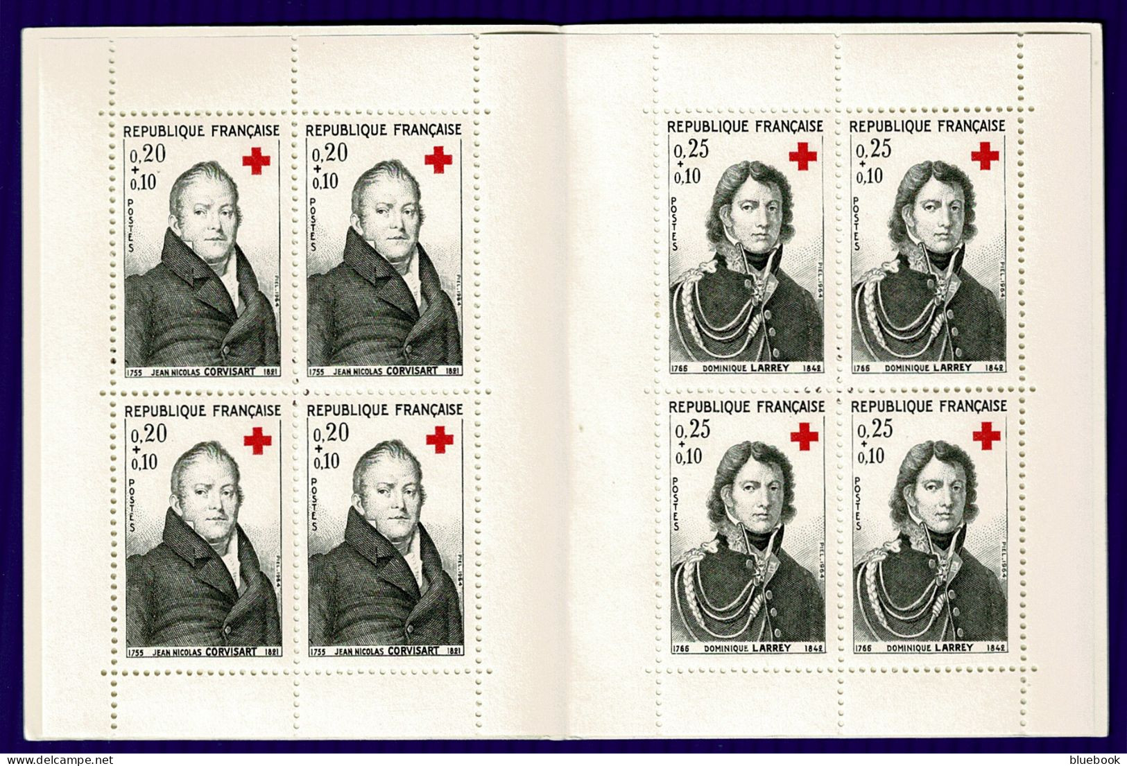 Ref 1645 - France 1964 - Red Cross Booklet SG 1665/1666 - Rotes Kreuz