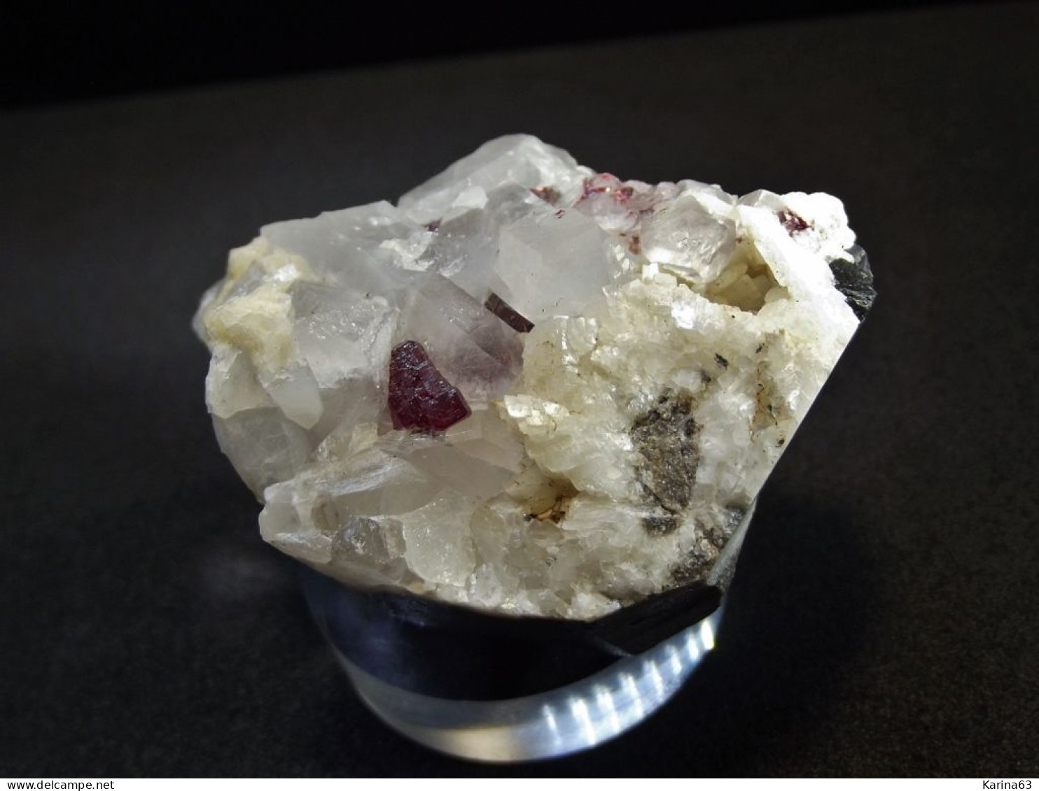 Cinnabar With Quartz On Dolomite (4.5 X 3.5 X 2.5 Cm ) Wanshan Quarry - Tongren - Guizhou - China - Minéraux