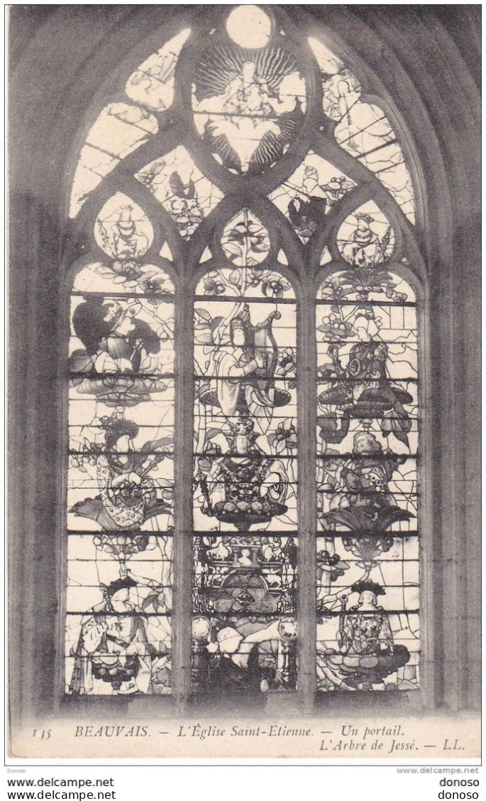 BEAUVAIS Eglise Saint Etienne Vitrail, L'arbre De Jessé, Circulé - Beauvais