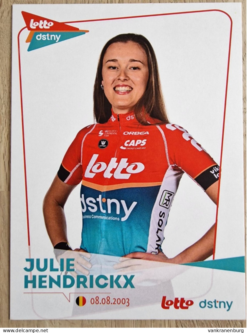 Card Julie Hendrickx - Team Lotto-Dstny - 2024 - Women - Cycling - Cyclisme - Ciclismo - Wielrennen - Cyclisme