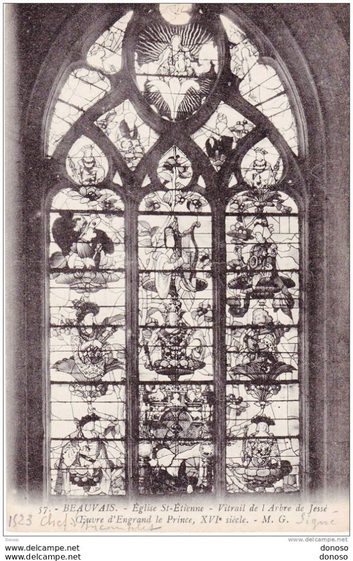 BEAUVAIS Eglise Saint Etienne Vitrail, L'arbre De Jessé, Neuve - Beauvais