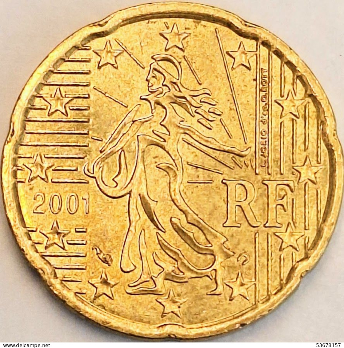 France - 20 Euro Cent 2001, KM# 1286 (#4399) - Frankrijk