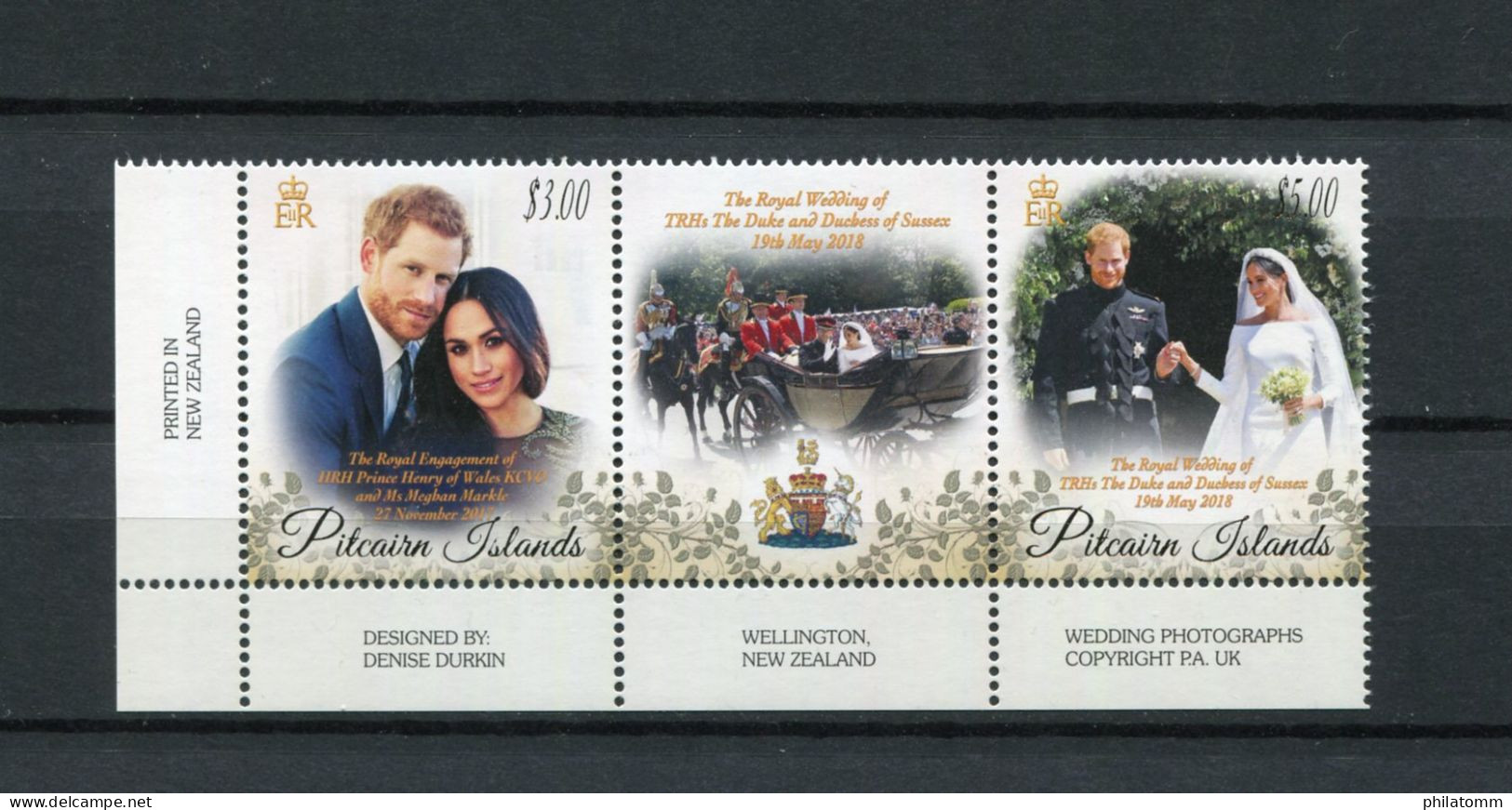 Pitcairn - Mi.Nr. 1026 / 1027 - "Hochzeit Prinz William Und Maghan-Markle" ** / MNH (aus Dem Jahr 2018) - Pitcairneilanden