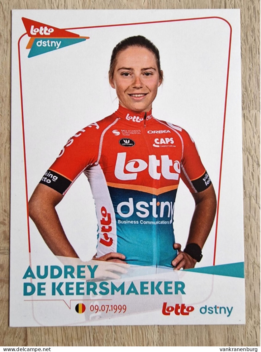 Card Audrey De Keersmaeker - Team Lotto-Dstny - 2024 - Women - Cycling - Cyclisme - Ciclismo - Wielrennen - Cycling