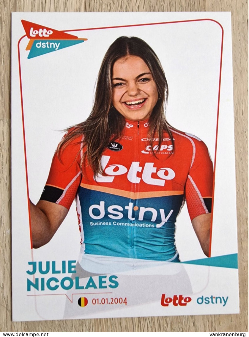 Card Julie Nicolaes - Team Lotto-Dstny - 2024 - Women - Cycling - Cyclisme - Ciclismo - Wielrennen - Cycling