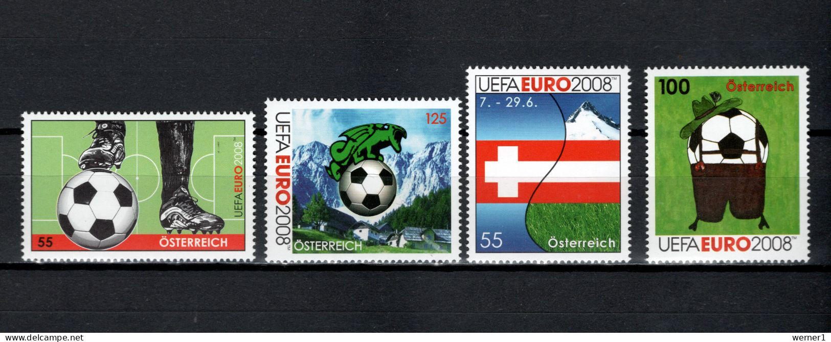 Austria 2008 Football Soccer European Championship 4 Stamps MNH - Fußball-Europameisterschaft (UEFA)