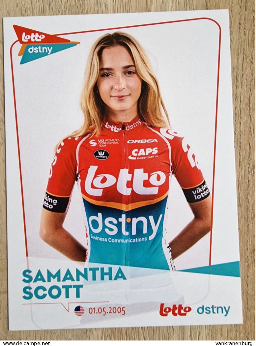 Card Samantha Scott - Team Lotto-Dstny - 2024 - Women - Cycling - Cyclisme - Ciclismo - Wielrennen - Wielrennen