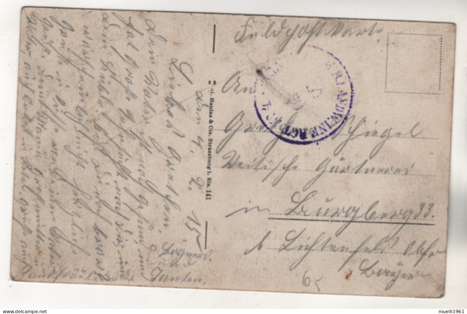 +5072, WK I, Feldpost, Gruss Aus Dem Elsass - War 1914-18