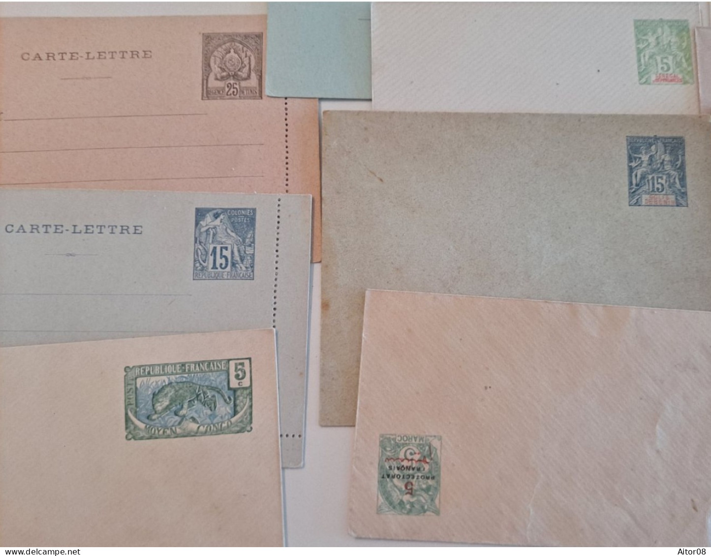 LOT DE 18 CARTES,LETTRES,PRE TIMBRES NEUFS ANNEES 1890/1920.COTE PLUS DE 380 EURO. INTERESSANT.A VOIR - Autres & Non Classés