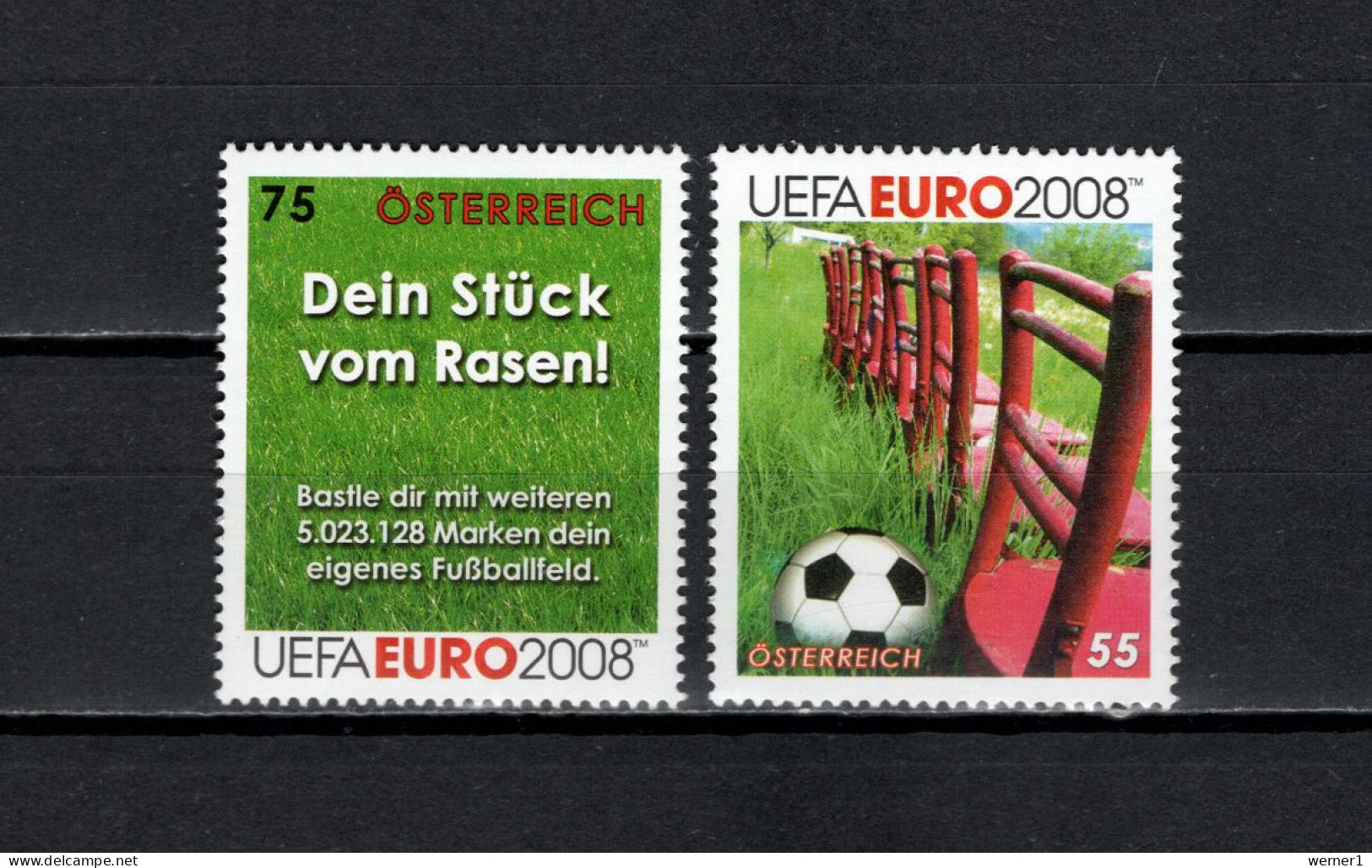 Austria 2008 Football Soccer European Championship 2 Stamps MNH - Eurocopa (UEFA)