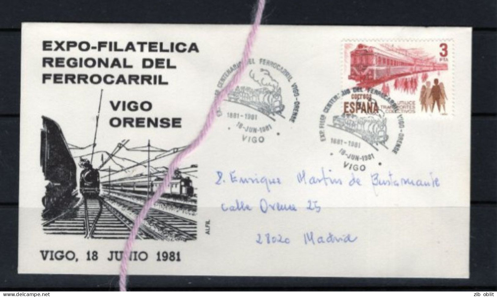 (ALM)  Espagne Spain Spanje Espana TREN TRAIN TREIN FERROL VIGO ORENSE  1981 - Trenes