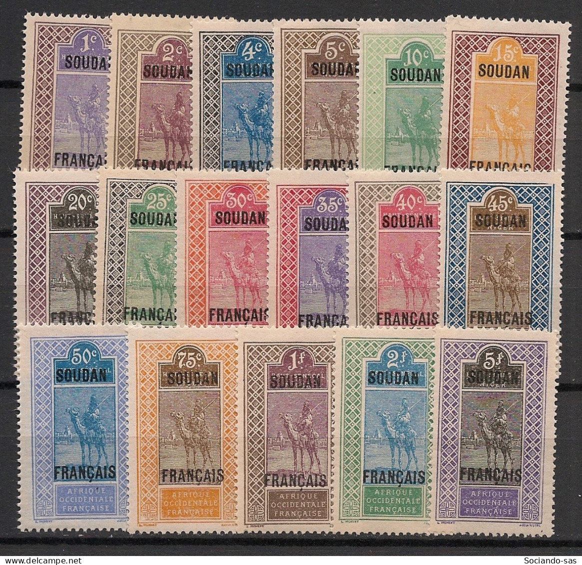 SOUDAN - 1921 - N°YT. 20 à 36 - Série Complète - Neuf Luxe ** / MNH / Postfrisch - Ungebraucht