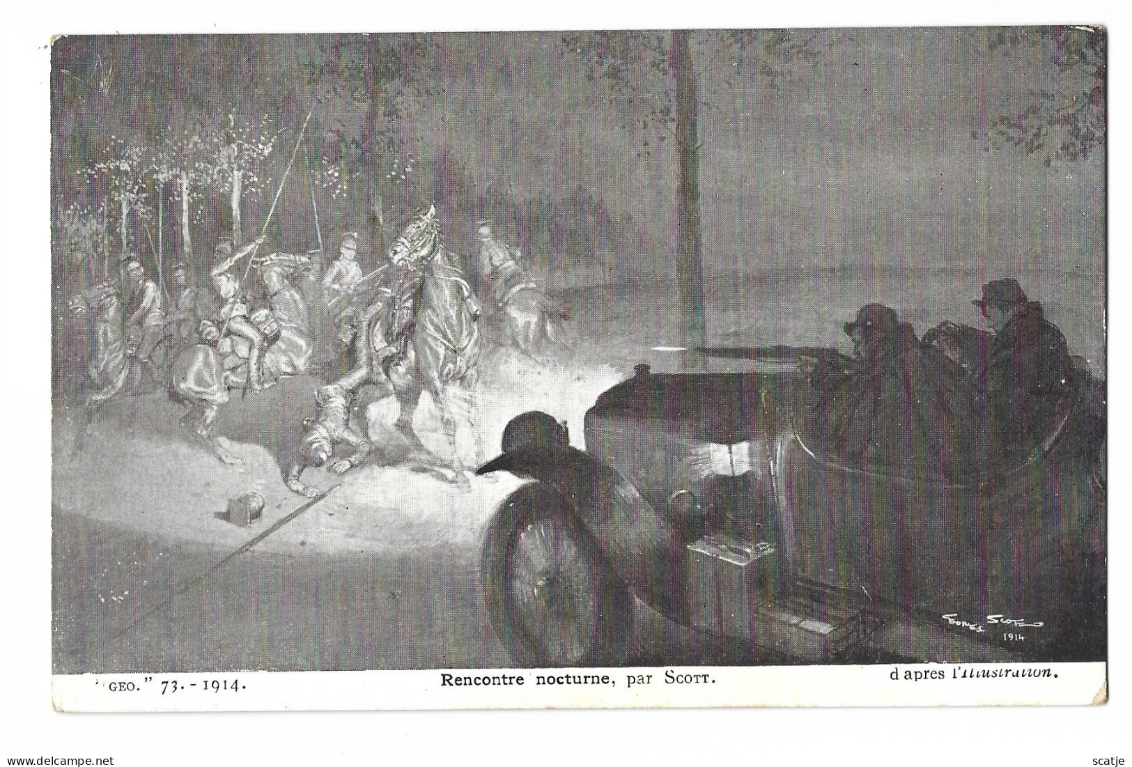 Recontre Nocturne, Par Scott.   -   1914 - Oorlog 1914-18