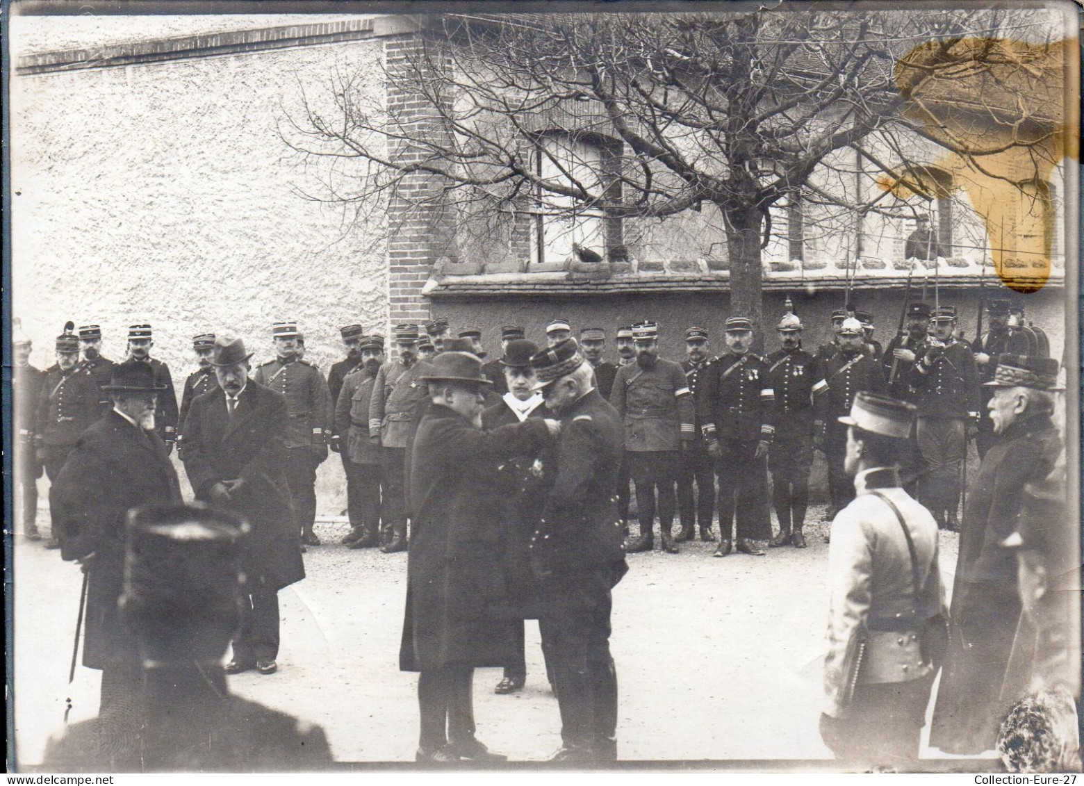 (28/04/24) 10-CPA ROMILLY SUR SEINE - GRANDE PHOTO 25 NOVEMBRE 1914 - REMISE DE MEDAILLE - Romilly-sur-Seine