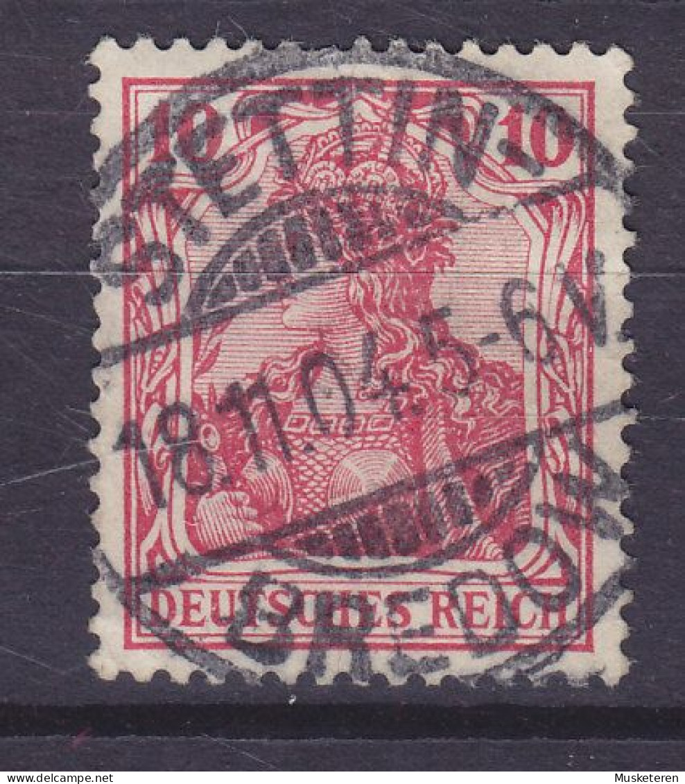 Poland Vorläufer Deutsches Reich 1902 Mi. 71, 10 Pf. Germania Deluxe STETTIN - BREDOW (Szczecin-Drzetowo) 1904 Cancel !! - Gebraucht