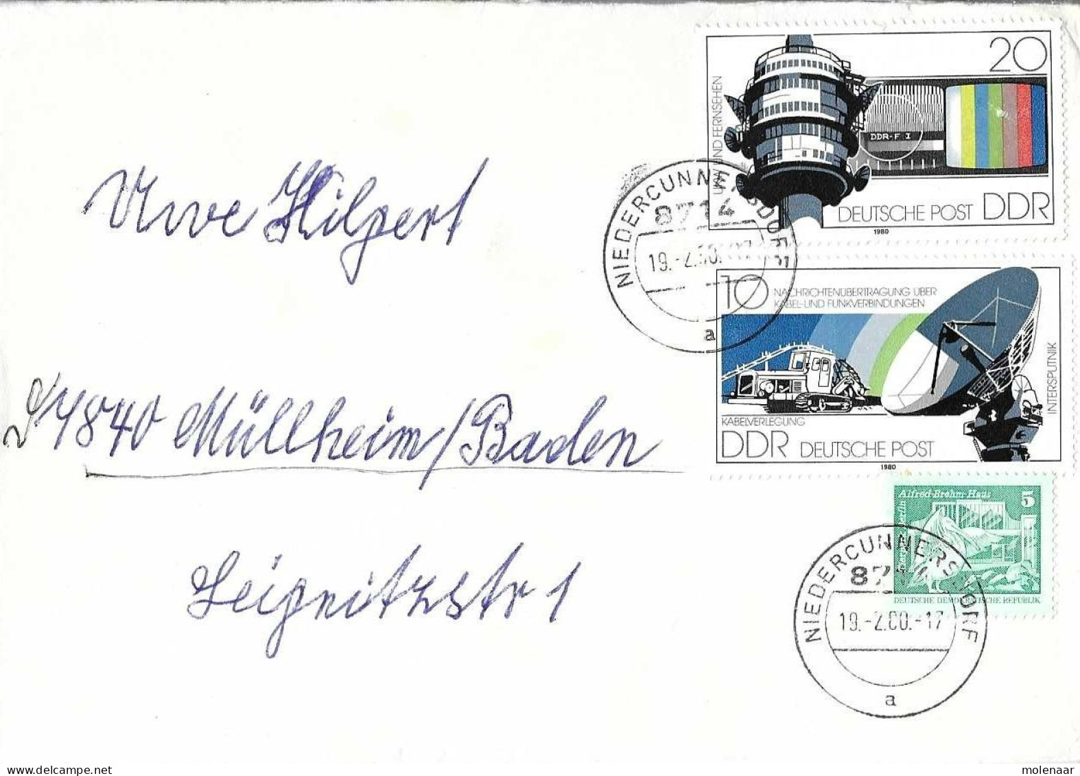 Postzegels > Europa > Duitsland > Oost-Duitsland > 1980-1990 > Brief Met 3 Postzegels (17028) - Brieven En Documenten