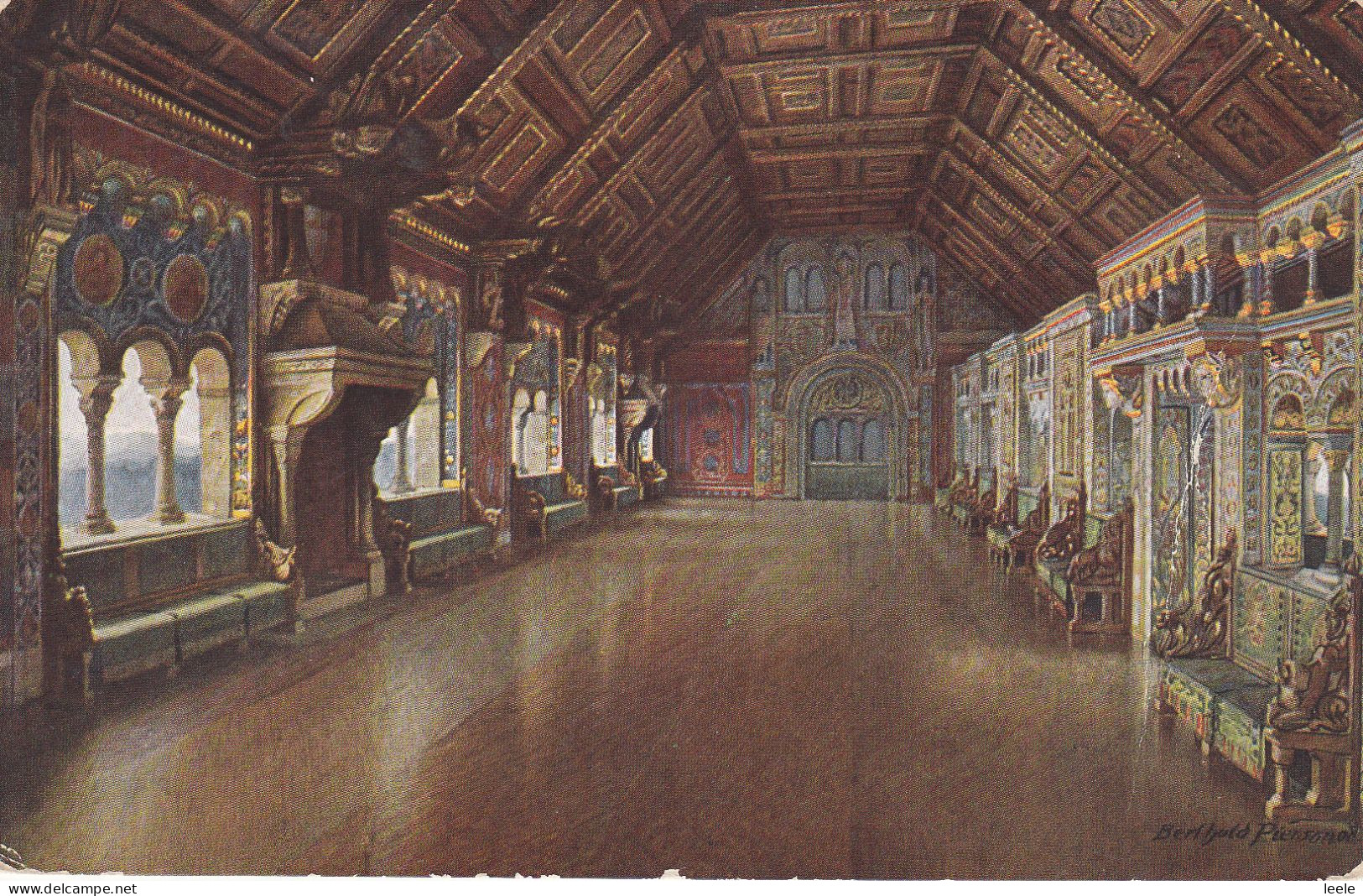 C77. Ballroom, Wartburg Castle, Eisenach, Germany. Signed. - Eisenach