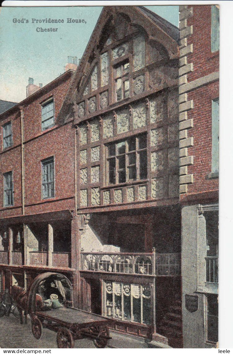 C61. Vintage Postcard. God's Providence House, Chester. Pelham. - Chester