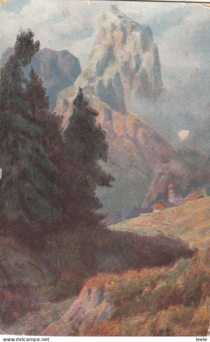C36. Vintage Postcard. View Of Mountain Village. - 1900-1949