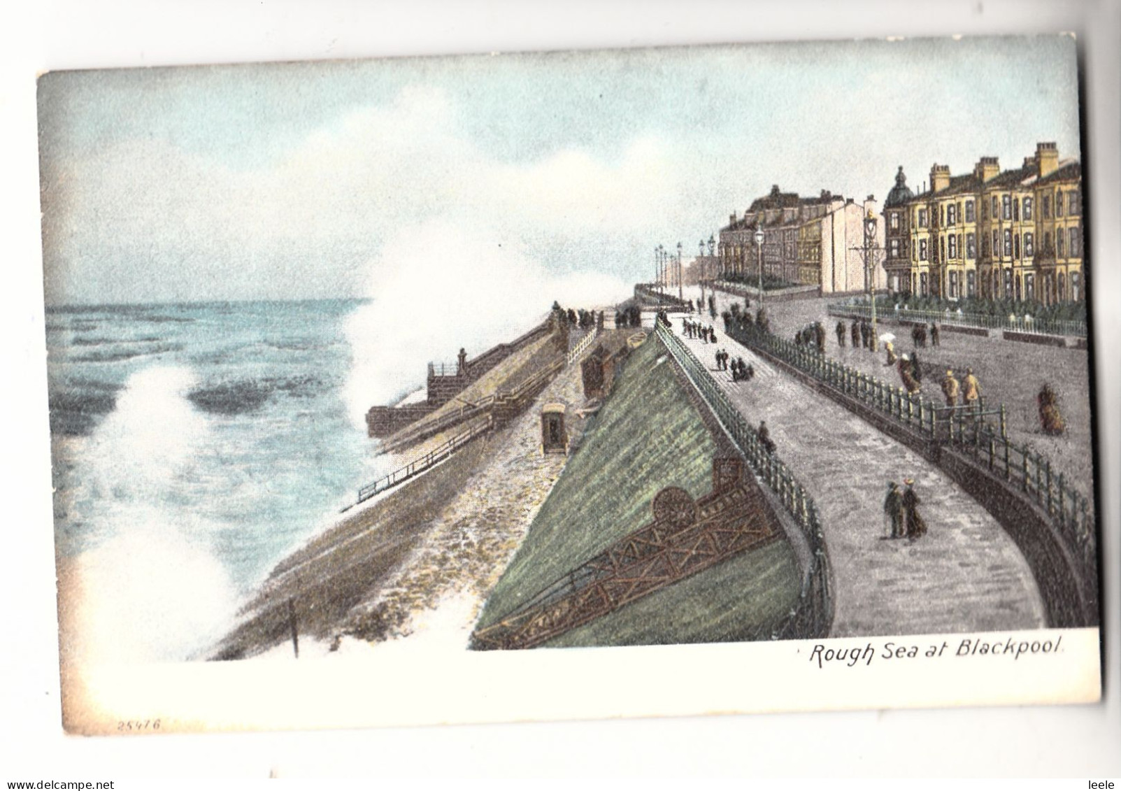 C75. Vintage Postcard. Rough Sea At Blackpool. - Blackpool