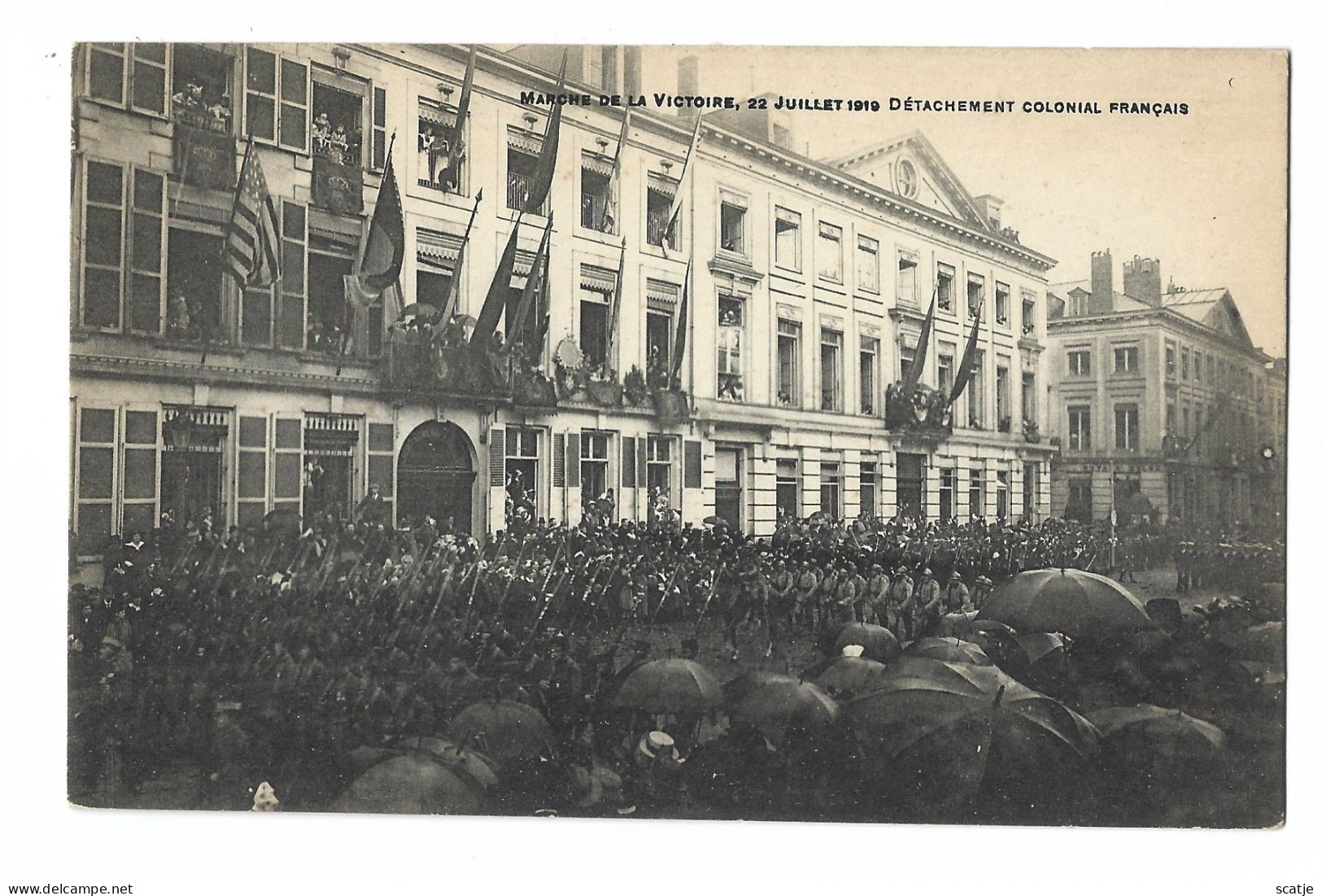 Bruxelles.  -   Marche De La Victoire, 22 Juillet 1919  -  Détachement Colonial Français. - Weltkrieg 1914-18