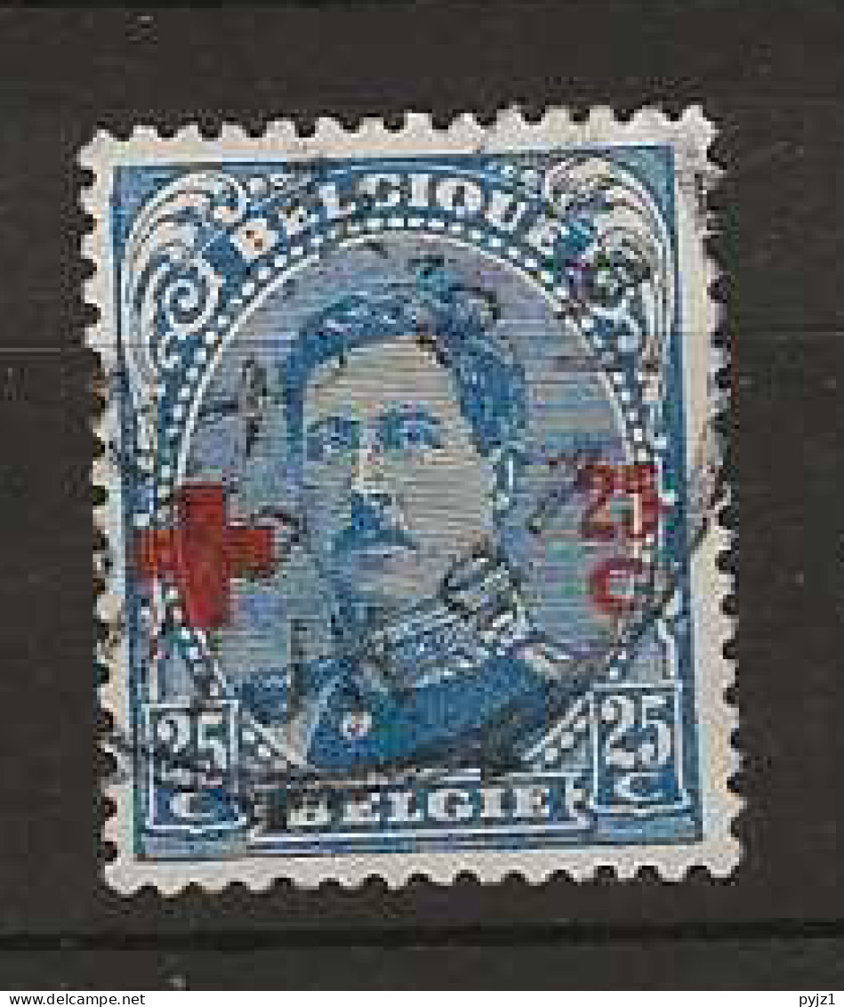 1918 USED Belgium Mi 135 - 1918 Cruz Roja