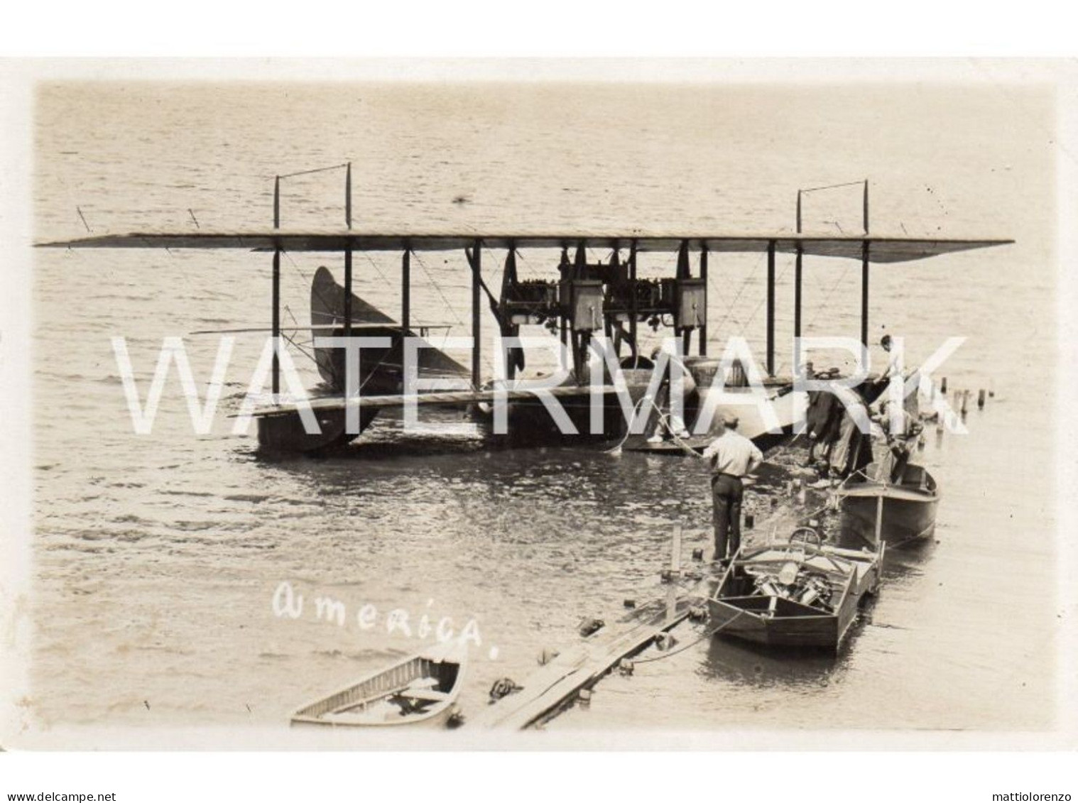 THE HYDROPLANE AMERICA 1914 TRIALS OF PORTE & CURTISS AIRCRAFT AT LAKE KEUKA NEW YORK 8 POSTCARDS - ....-1914: Precursores
