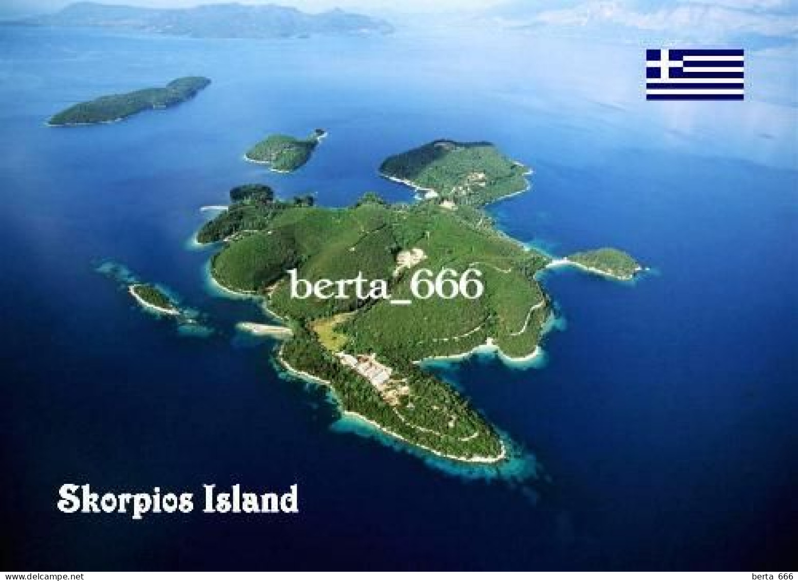 Greece Skorpios Island Aerial View New Postcard - Griekenland