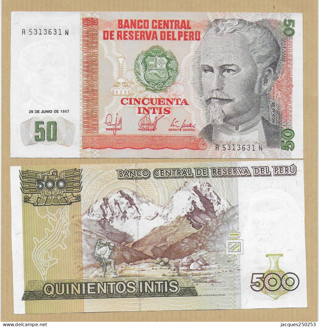 50 - 500 INTIS 1987 - Perú