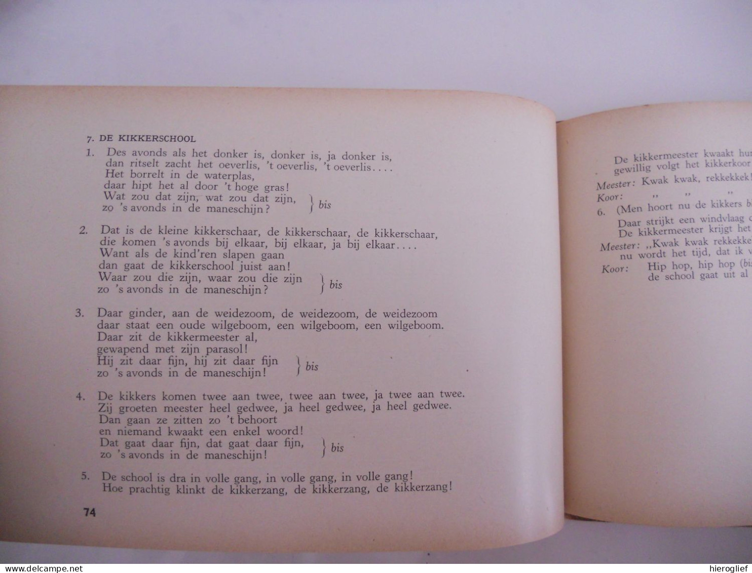 SPEL EN LIED 3 vrolijke vrienden - door Ans M. Bos  & Marie J. De Haas / den haag van stockum & zoon 1943 kinderen zang