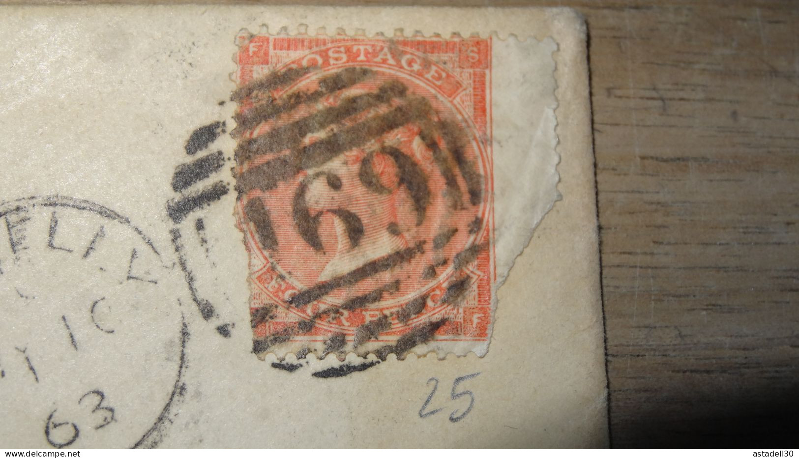 Enveloppe Avec 4 Pence (stamp HS)  1863 To France  ...................... 240424-CL-2-5 - Brieven En Documenten