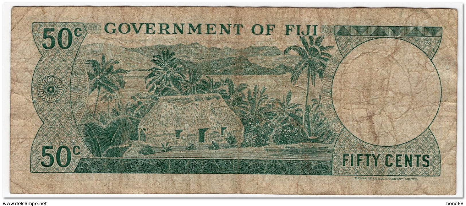 FIJI,50 CENTS,1969,P.58,CIRCULATED - Fidji