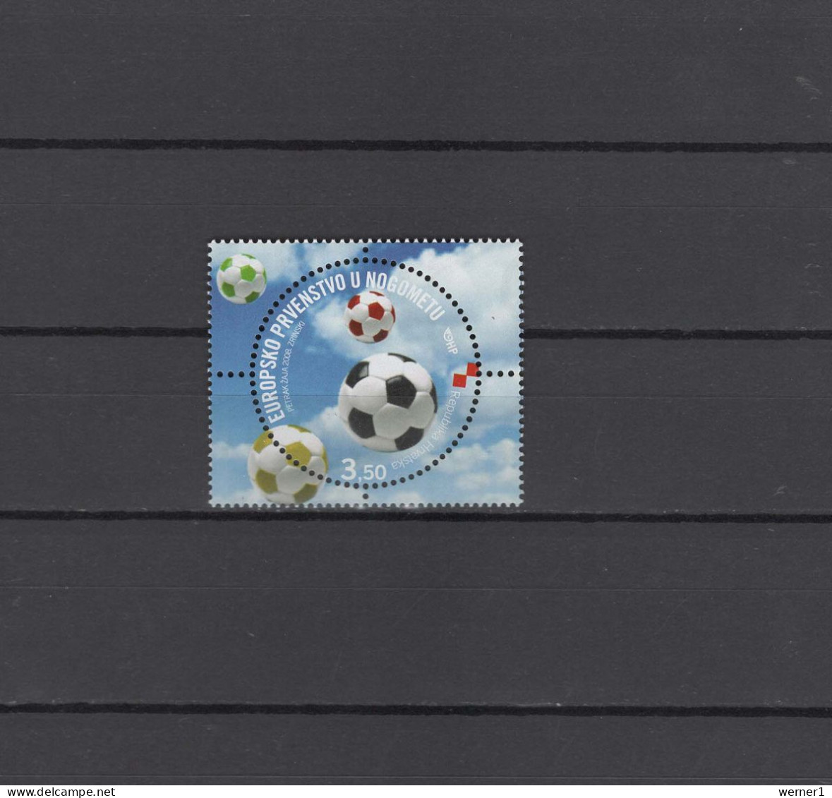 Croatia 2008 Football Soccer European Championship Stamp MNH - Championnat D'Europe (UEFA)