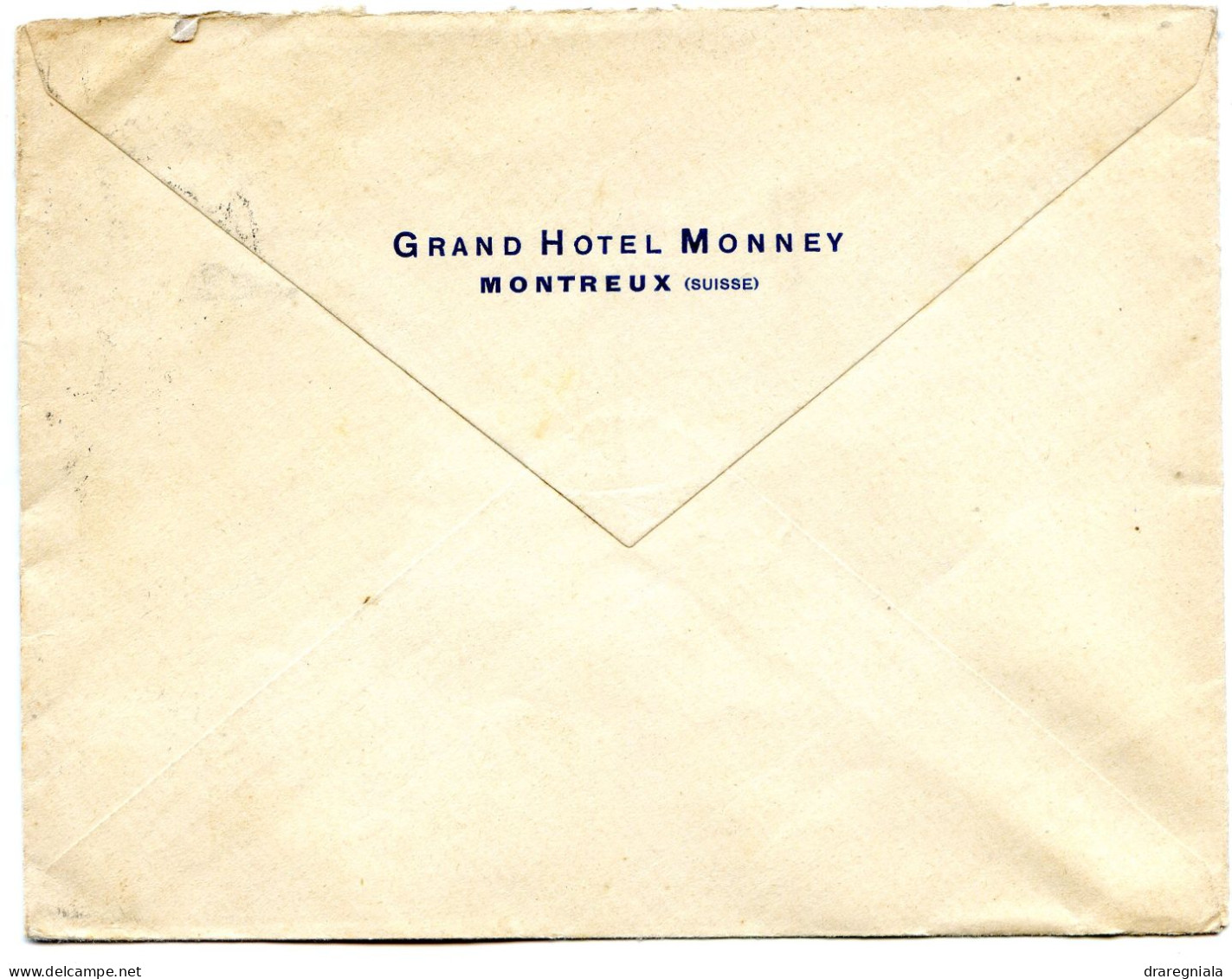 Mail Von Montreux 2 8 1930 - Tellbrustbild 160 - Grand Hotel Monney - Marcofilia