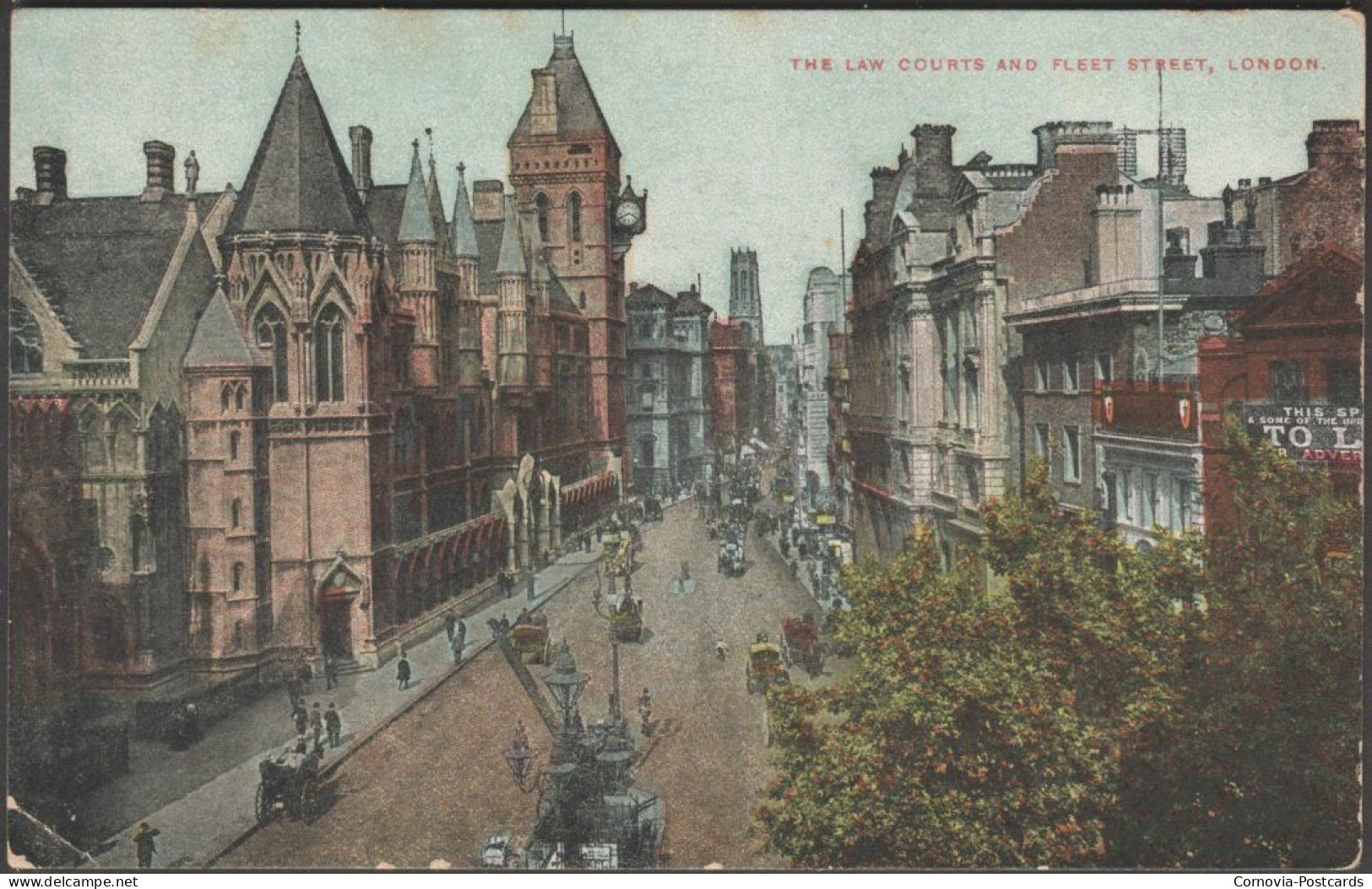 The Law Courts And Fleet Street, London, C.1905-10 - Postcard - Autres & Non Classés