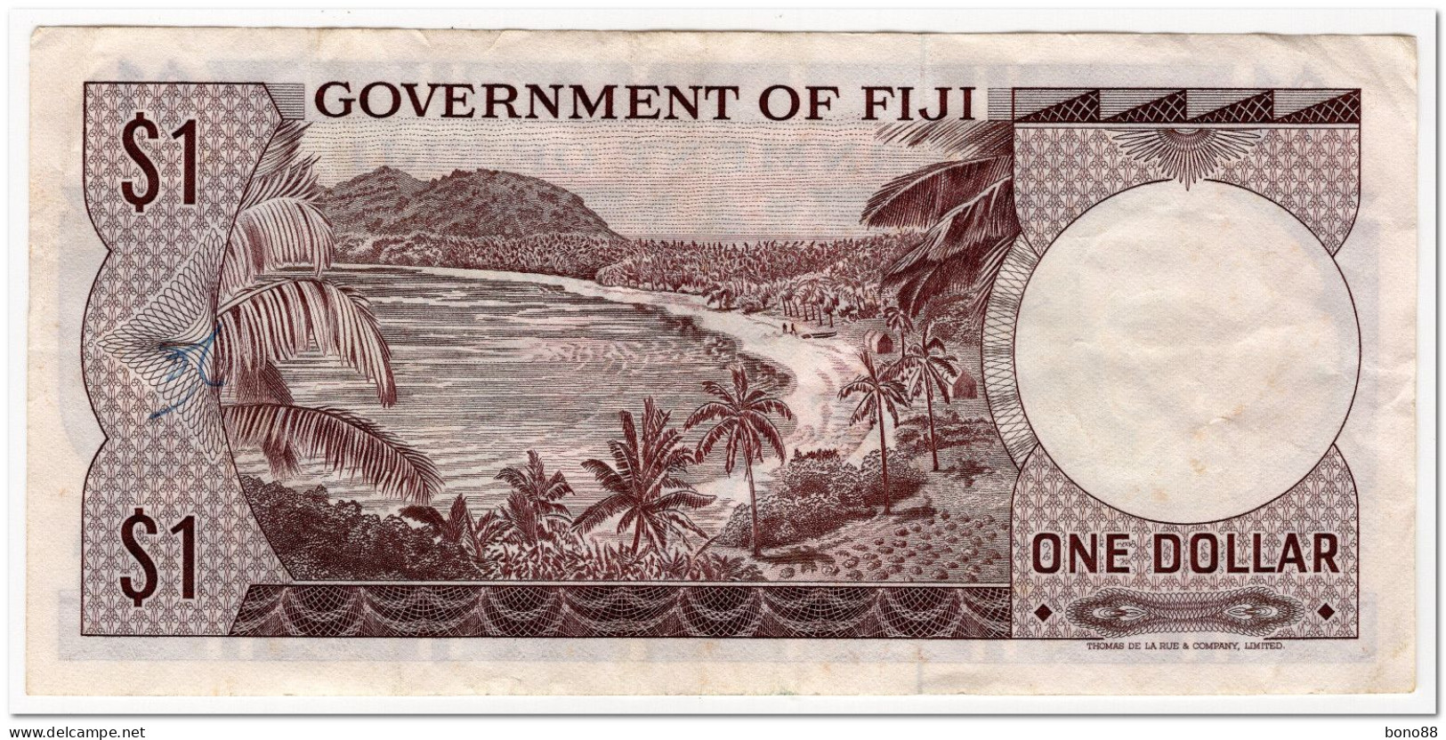 FIJI,1 DOLLAR,1969,P.59,VF,GRAFFITI - Fidschi
