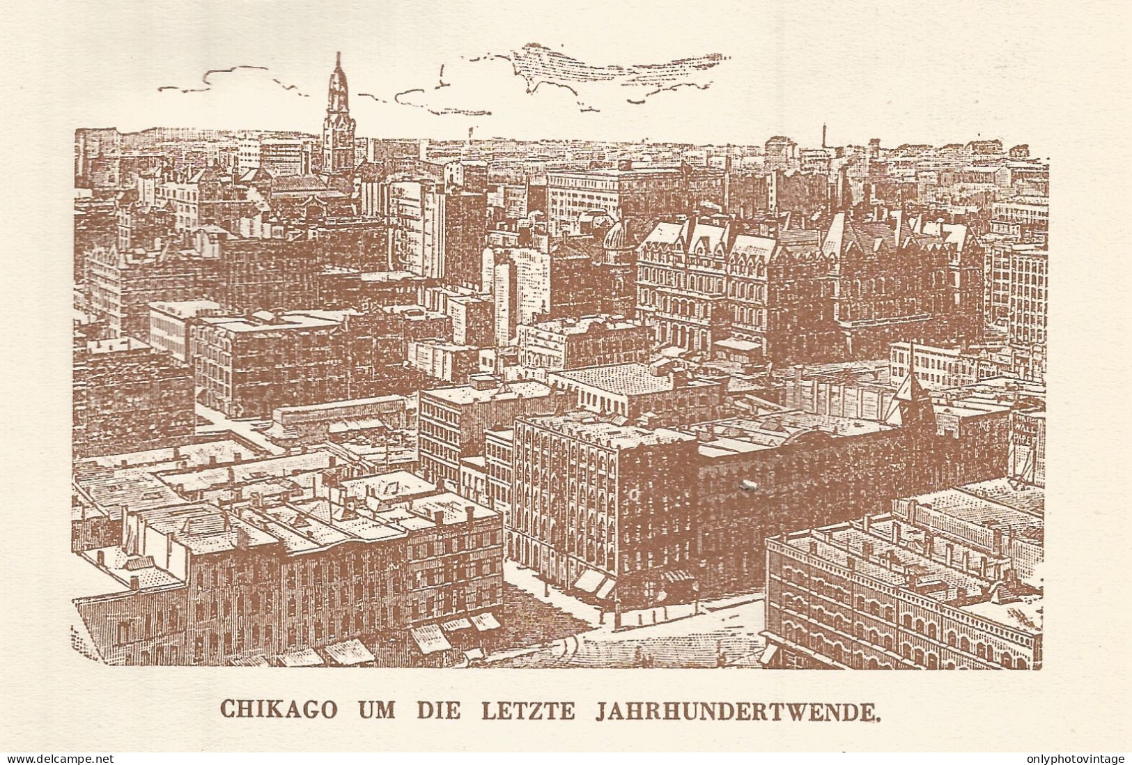 Illinois - Chicago - Veduta - Stampa D'epoca - 1920 Vintage Print - Prenten & Gravure