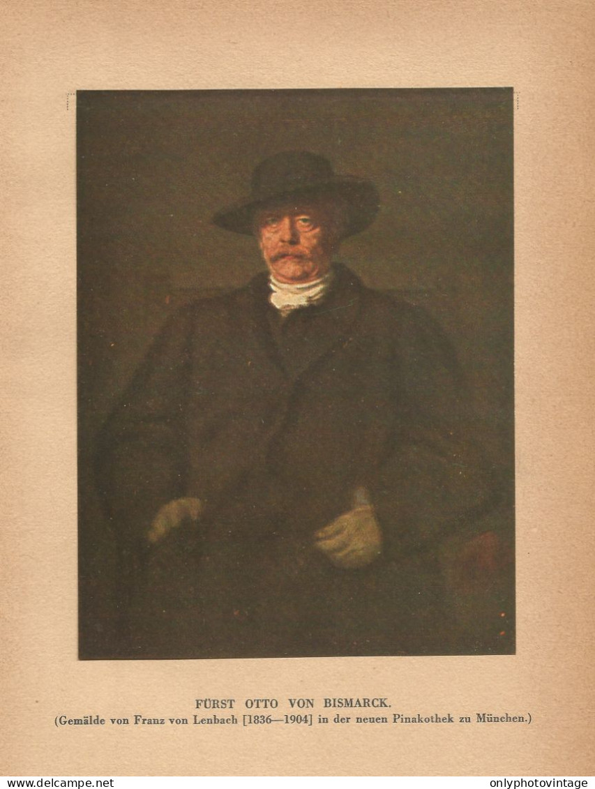 Furst Otto Von Bismarck - Stampa D'epoca - 1920 Old Print - Estampes & Gravures