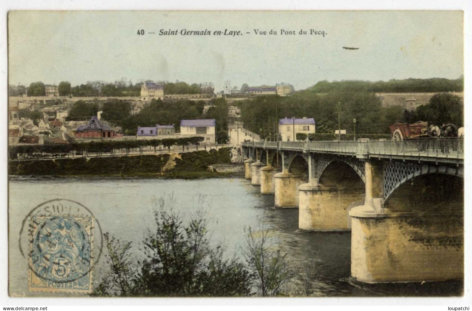 SAINT GERMAIN EN LAYE VUE DU PONT DE PECQ ATTELAGE - St. Germain En Laye